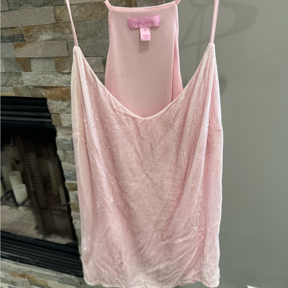 Lilly Pulitzer pink velvet tank